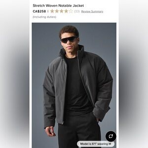 ALO Yoga Men's Puffer Jacket in Anthracite XL